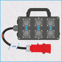 DMX-SWITCHPACK 16A/400V, 6x Schuko