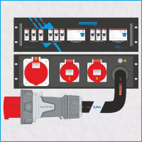 AL-RACKPOWER MkII 125A/400V, 3HE, 2x RCD