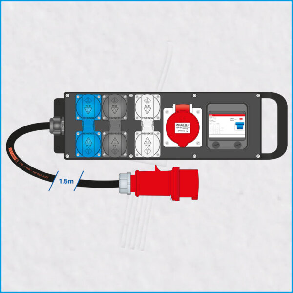 AL-MEDIUM-S MkII 16A/400V, 1x RCD
