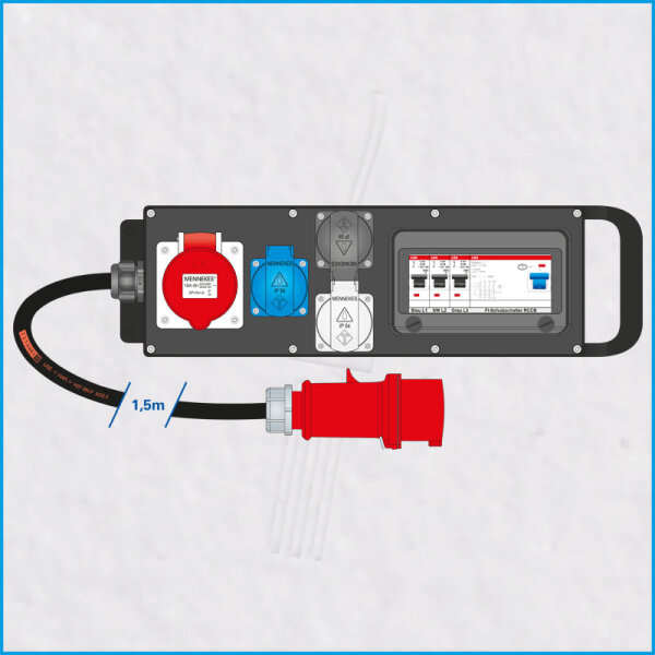 AL-MEDIUM-S MkII 16A/400V, 1x RCD