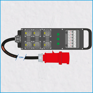 AL-MEDIUM-S MkII 32A/400V, 6x RCBO