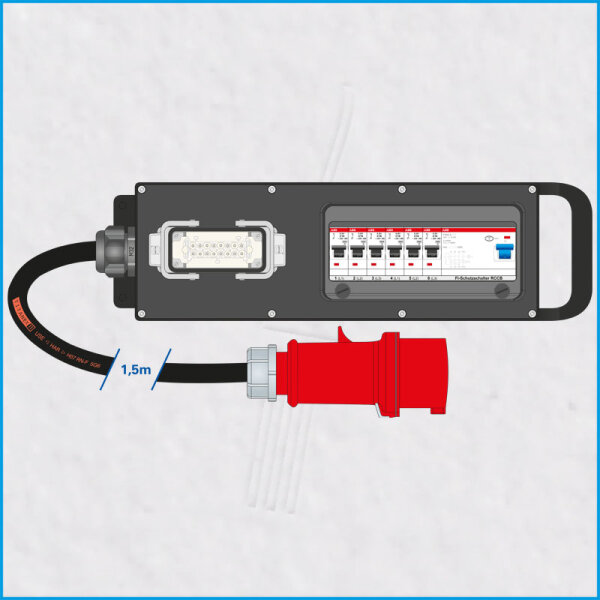 AL-MEDIUM-S MkII 32A/400V, 1x RCD