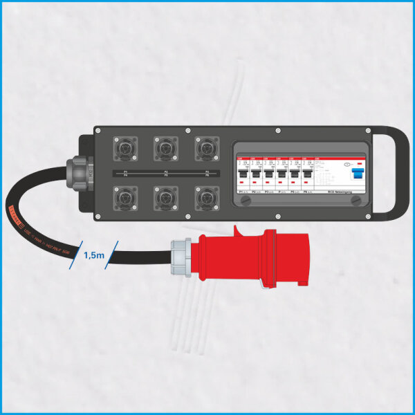 AL-MEDIUM-S MkII 32A/400V, 1x RCD