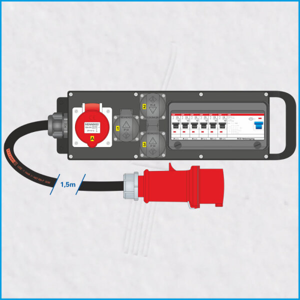 AL-MEDIUM-S MkII 32A/400V, 1x RCD