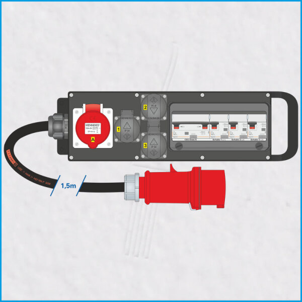AL-MEDIUM-S MkII 32A/400V, 4x RCBO