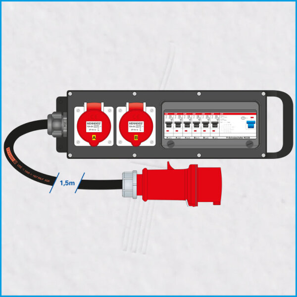 AL-MEDIUM-S MkII 32A/400V, 1x RCD