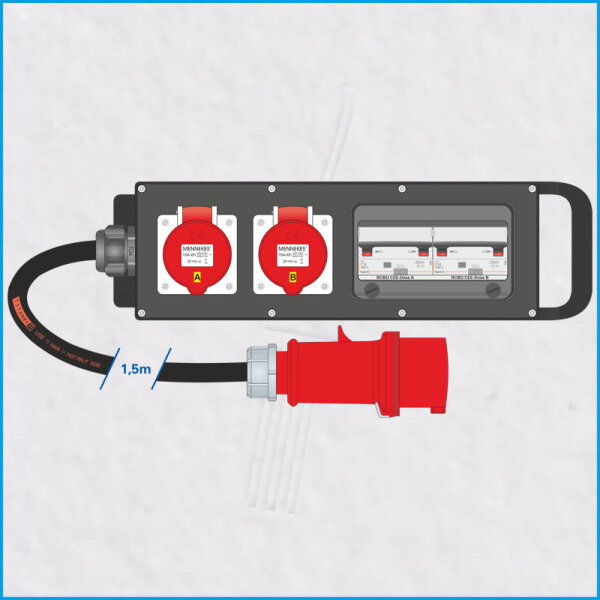 AL-MEDIUM-S MkII 32A/400V, 2x RCBO