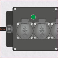 1x LED-Phasenleuchte IP44, grün