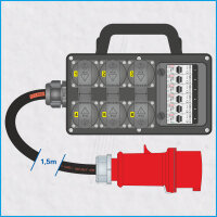 AL-MIDI 32A/400V, 6x RCBO