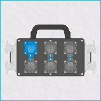 AL-PROSPLITT-K 6/2, 2x HAN 16E, 6x Schuko