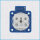 Schuko-Anbausteckdose, IP54, Schraubkontakte, blau, MENNEKES