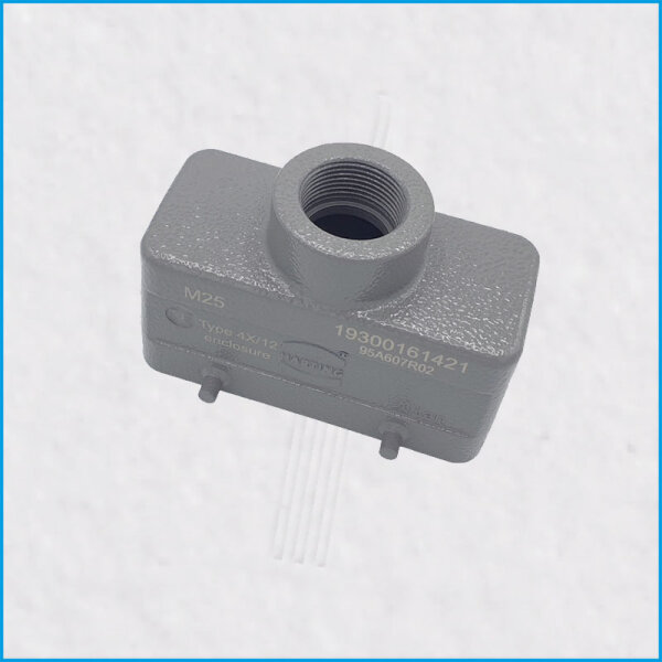 HAN 16E Tüllengehäuse, 45mm, M25, ohne Schnallen, ohne Gummi