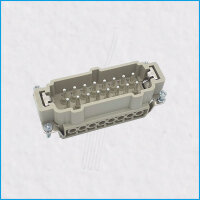 HAN E Stifteinsatz (male), 16-polig, 16A, Schraubanschluss