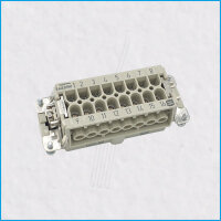 HAN E Stifteinsatz (male), 16-polig, 16A, Schraubanschluss