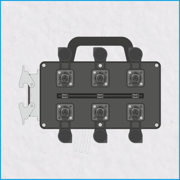 AL-PROSPLITT-K 6/1, 1x HAN 16E, 6x powerCON T1