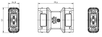 HARTING HAN GND Adapterstutzen male/male