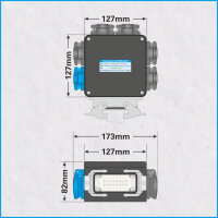 AL-PROSPLITT-MINI 6/1, 1x HAN 16E, 6x Schuko