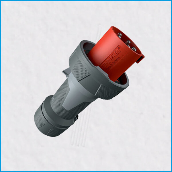 CEE-Stecker 63A/400V, PowerTOP Xtra, rot, IP67, MENNEKES