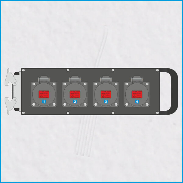 AL-PROSPLITT-S MkII 4/1, 1x HAN 16E, 4x CEE, all black
