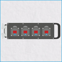 AL-PROSPLITT-S MkII 4/1, 1x HAN 16E, 4x CEE, all black