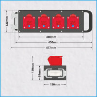 AL-PROSPLITT-S MkII 4/1, 1x HAN 16E, 4x CEE, all black