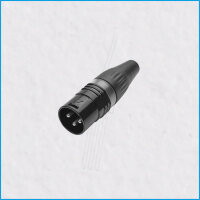 XLR-Stecker (male), 3-polig, schwarz