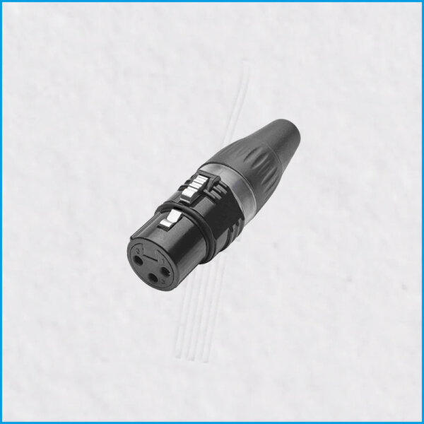 XLR-Kupplung (female), 3-polig, schwarz
