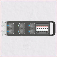 AL-POWERSPLITT-S MKII, HAN HsB, 6x Schuko, LS 13A