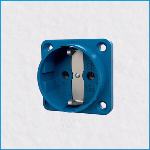 Schuko-Anbausteckdose, IP20, Schraubkontakte, blau, MENNEKES