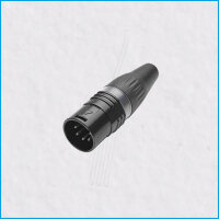 XLR-Stecker (male), 5-polig, schwarz