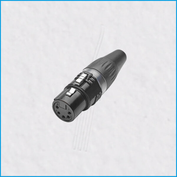 XLR-Kupplung (female), 5-polig, schwarz