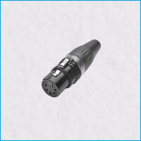 XLR-Kupplung (female), 5-polig, schwarz