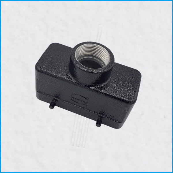 HAN 16E Tüllengehäuse schwarz, 45mm, PG21, ohne Schnallen, ohne Gummi
