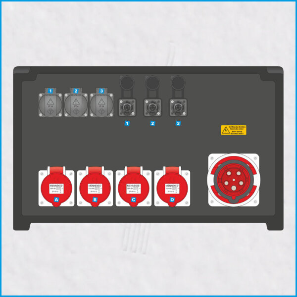 AL-MEDIUM-PE 63A/400V, 3x RCD