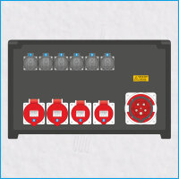 AL-MEDIUM-PE 63A/400V, 4x RCD
