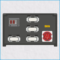 AL-MEDIUM-PE 63A/400V, 24x RCBO, Multimeter