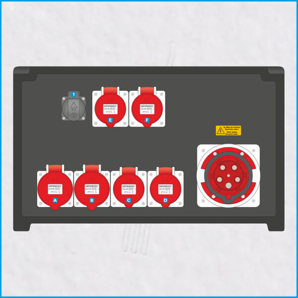 AL-MEDIUM-PE 125A/400V, 6x RCD