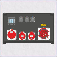AL-MEDIUM-PE 125A/400V, 4x RCD, Power-Analyser