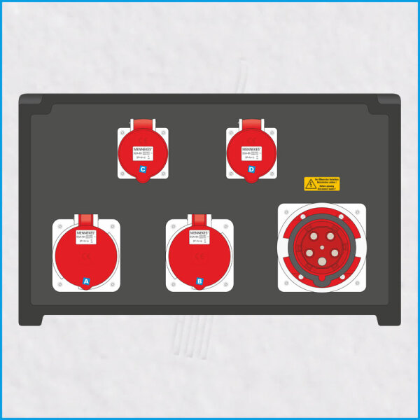 AL-MEDIUM-PE 125A/400V, 2x RCD