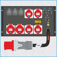 AL-RACKPOWER MkII 63A/400V, 6HE, 12x RCBO