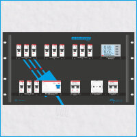 AL-RACKPOWER MkII 125A/400V, 6HE, 2x RCBO 1x RCD,...