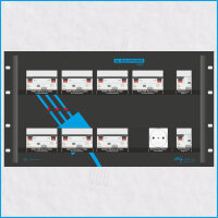 AL-RACKPOWER MkII 125A/400V, 6HE, 9x RCBO
