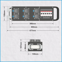 AL-POWERSPLITT-S MKII, HAN HsB, 6x Schuko, LS 16A