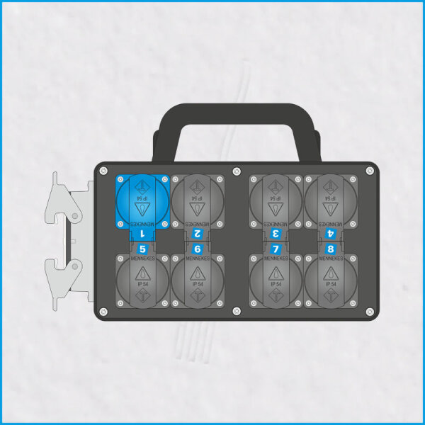 AL-PROSPLITT-K 8/1, 1x HAN 16E, 8x Schuko