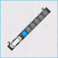 AL-TRUSSLINE 6/1, 1x HAN 16E, 6x Schuko, black