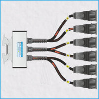 AL-ECOSPLITT 6 MS, HAN 16E male, 6x Schukokupplung