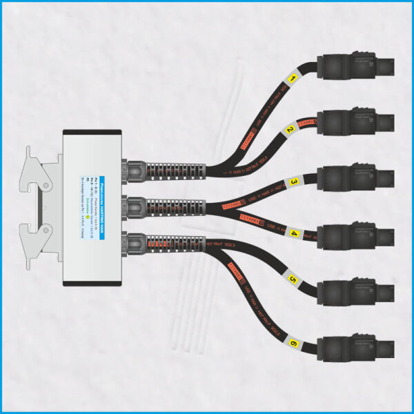 AL-ECOSPLITT 6 MS, HAN 16E male, 6x powerCON T1