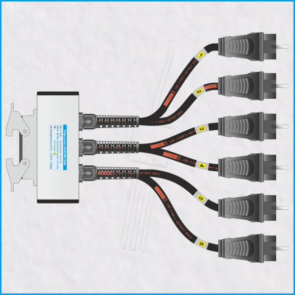 AL-ECOSPLITT 6 DS, HAN 16E female, 6x Schukostecker