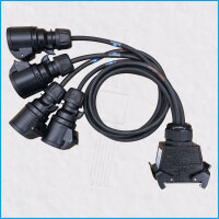 AL-FLEXSPLITT 4 MS, HAN 16E male, 4x CEE-Kupplung