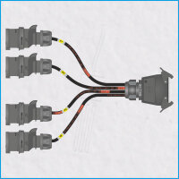 AL-FLEXSPLITT 4 DS, HAN 16E female, 4x CEE-Stecker
